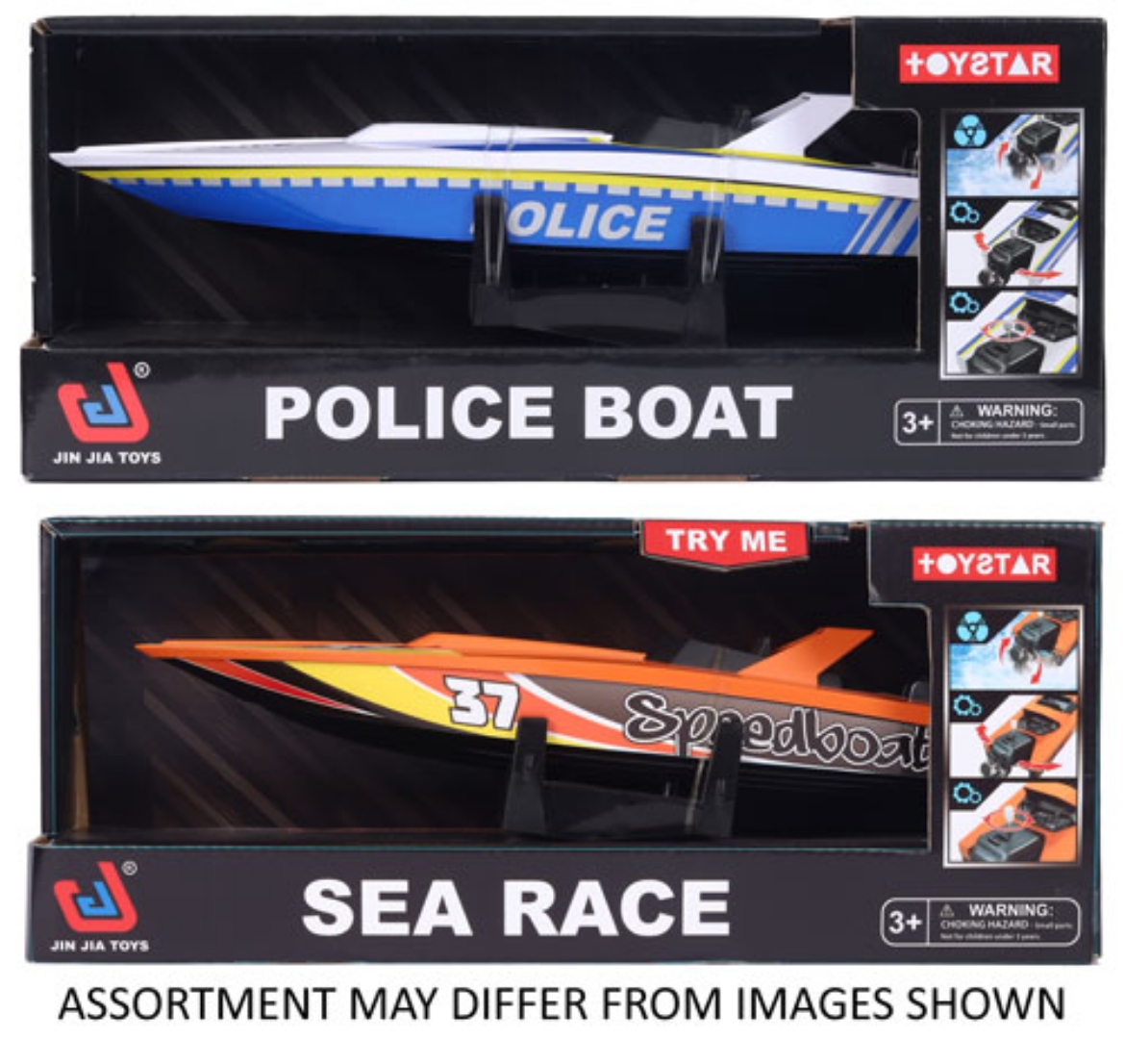 Picture of Speedboat 30cm with Wind Up Motor 2 assorted