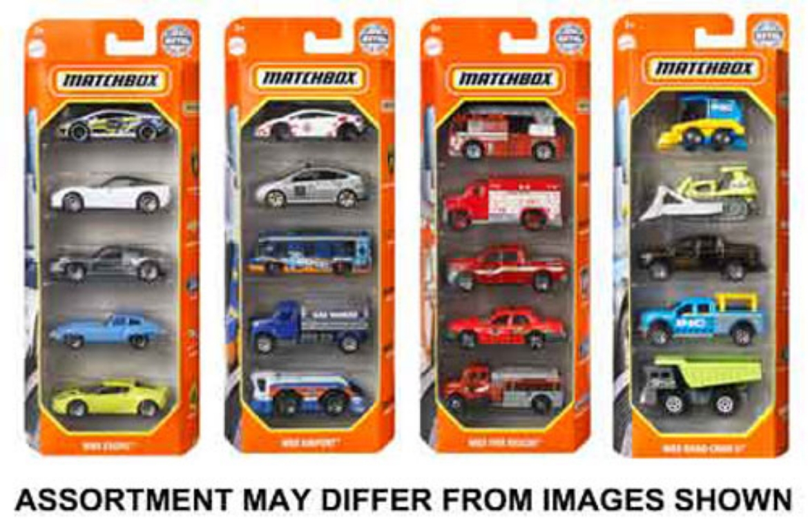 Picture of Matchbox 5 Pack 1:64 Cars Assorted