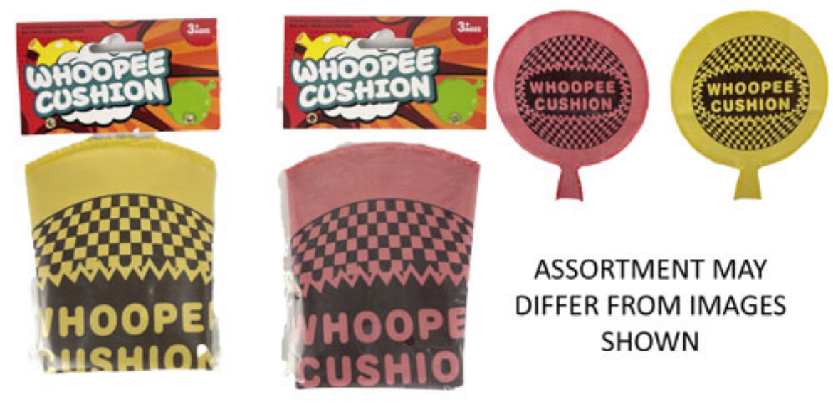 Picture of Whoopee Cushion 21cm assorted ( ONLY SOLD in Cartonn of 24 )