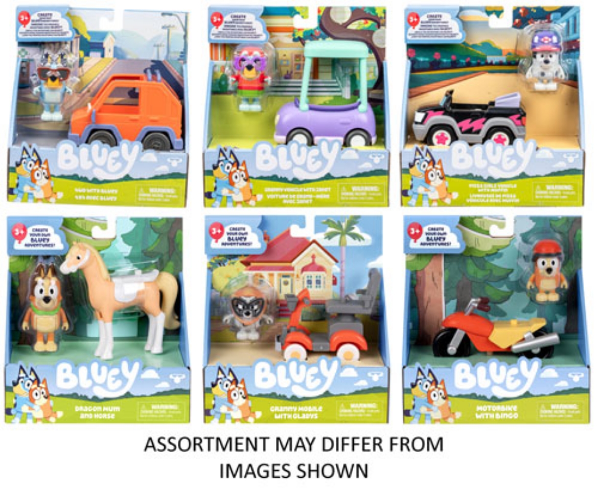 Picture of Bluey Series 2 Basic Vehicles & Figure assorted ( ONLY SOLD in Carton of 3 )