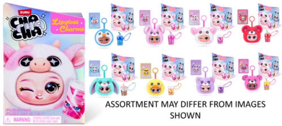 Picture of ZURU ChaChaCha Lip Gloss Charms Series 1 assorted ( ONLY SOLD in Display of 16 )