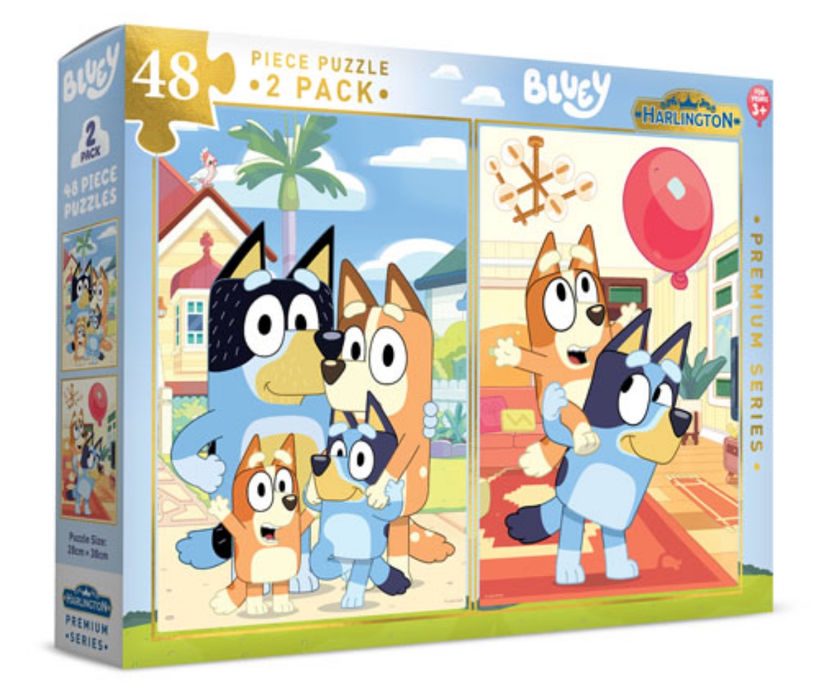 Picture of Bluey Harlington Premium Kids 48pce Puzzle 2 Pack