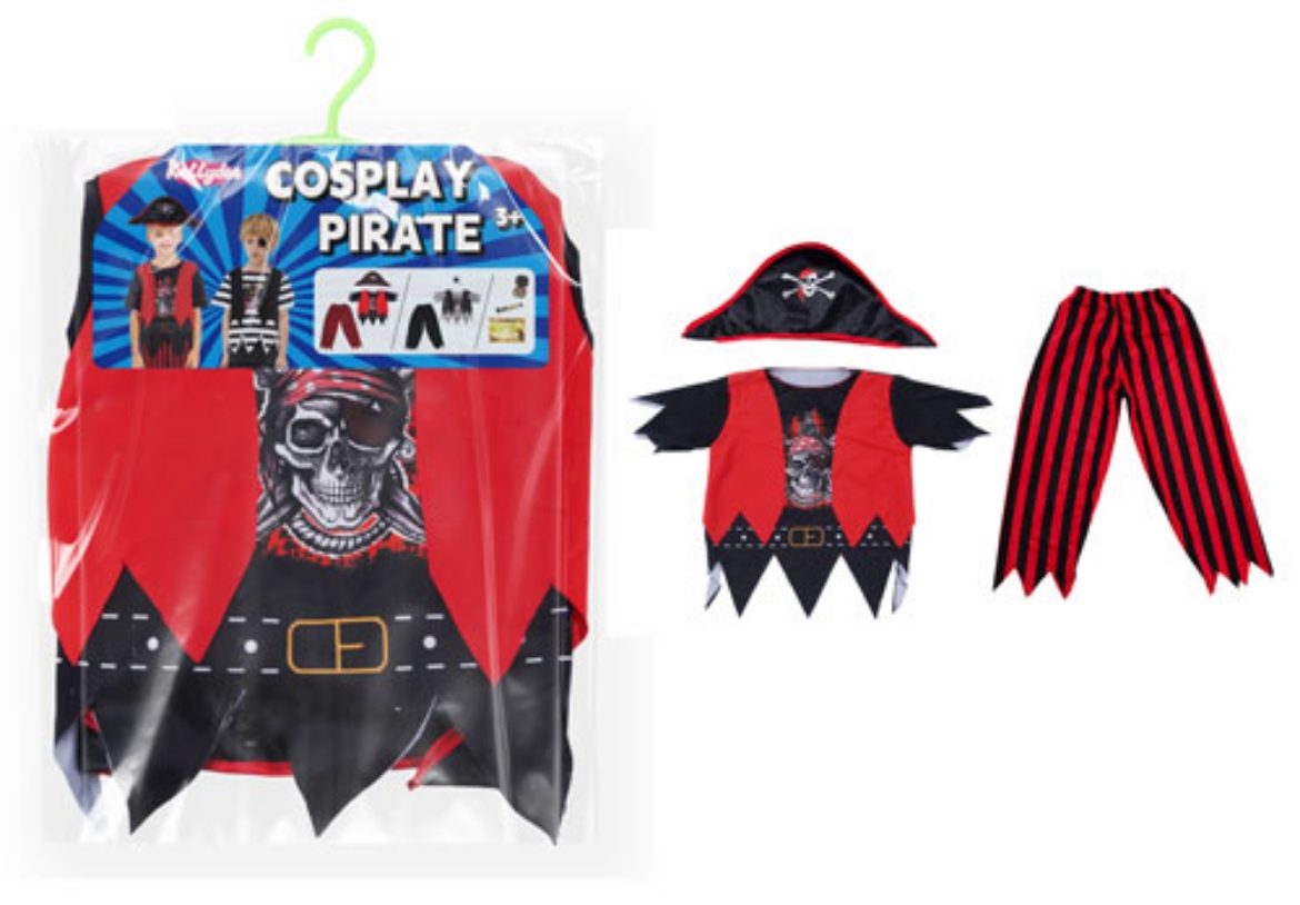 Picture of Dress Up Pirate Red and Black Combiation Hat