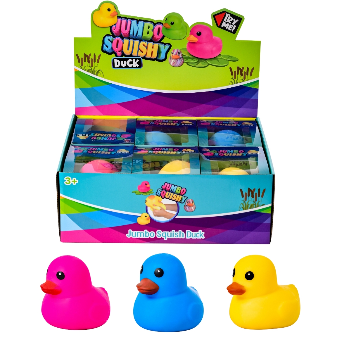 Picture of Squishy Jumbo Sitting Duck assorted ( ONLY SOLD in Display of 6 )