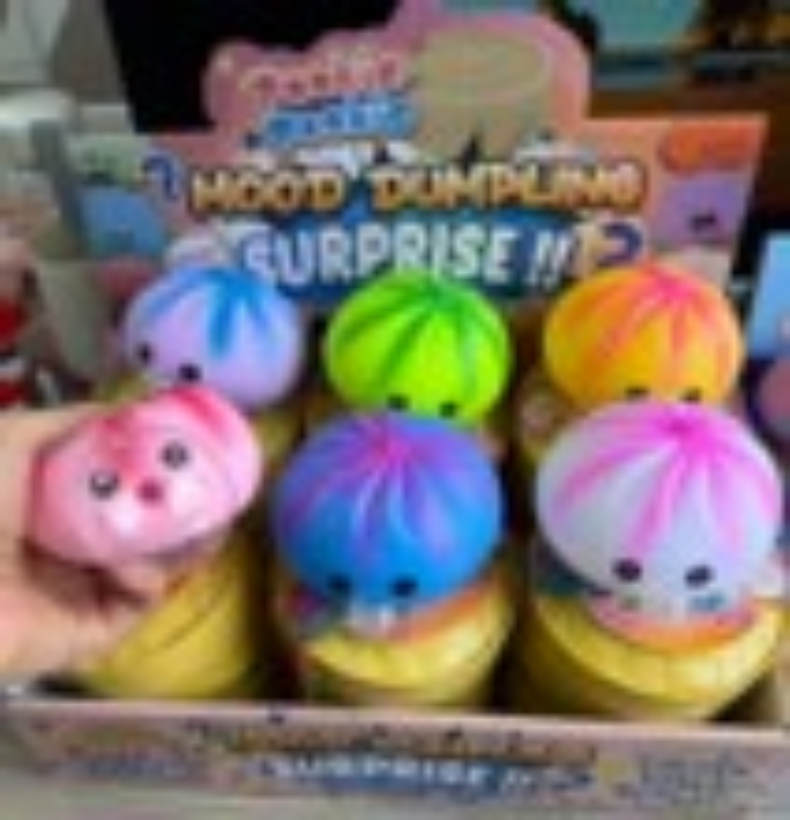 Picture of Squishy Mystery Multi-Colour Bubble Blowing  Dumplings assorted ( ONLY SOLD in Display of 12 )