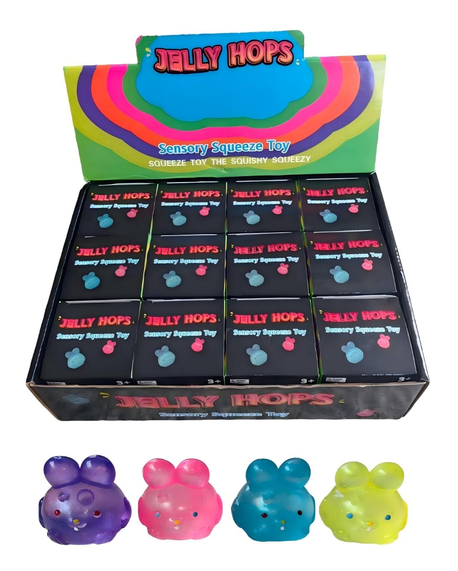 Picture of Squishy Maltose Jelly Hop Bunnies assorted ( ONLY SOLD in Display of 12 )