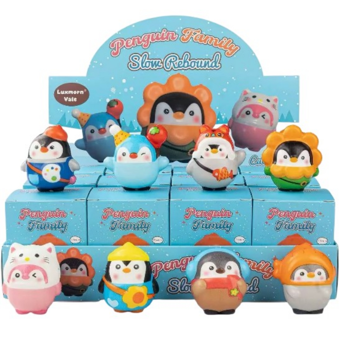 Picture of Squishy Blind Box Penguin Family assorted ( ONLY SOLD in Display of 12 )
