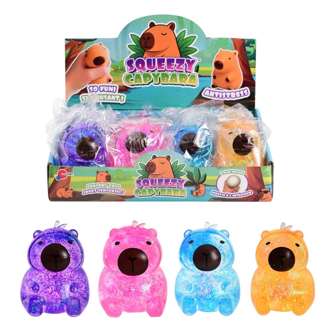 Picture of Squishy Maltose Translucent Capybarra assorted ( ONLY SOLD in Display of 12 )