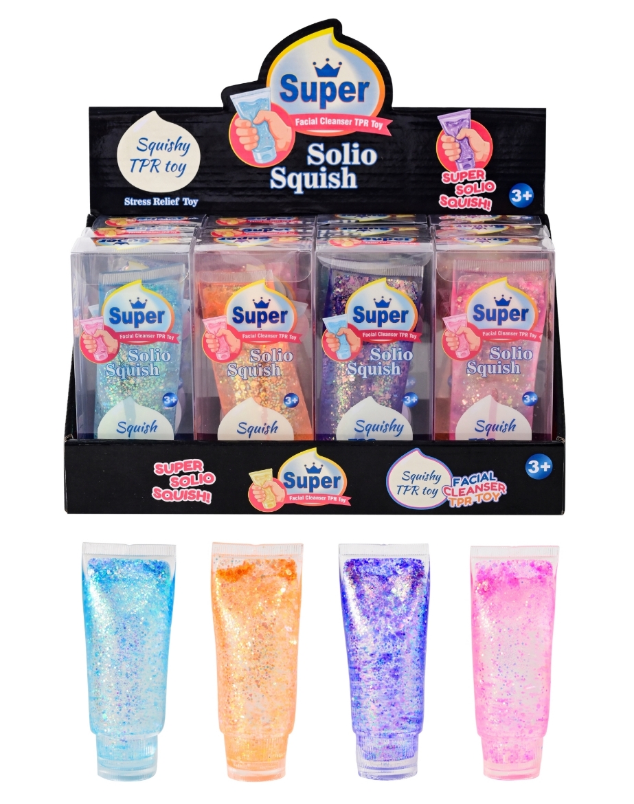Picture of Squishy Maltose Glitter Cleansing Tubes assorted  ( ONLY SOLD in Display of 12 )