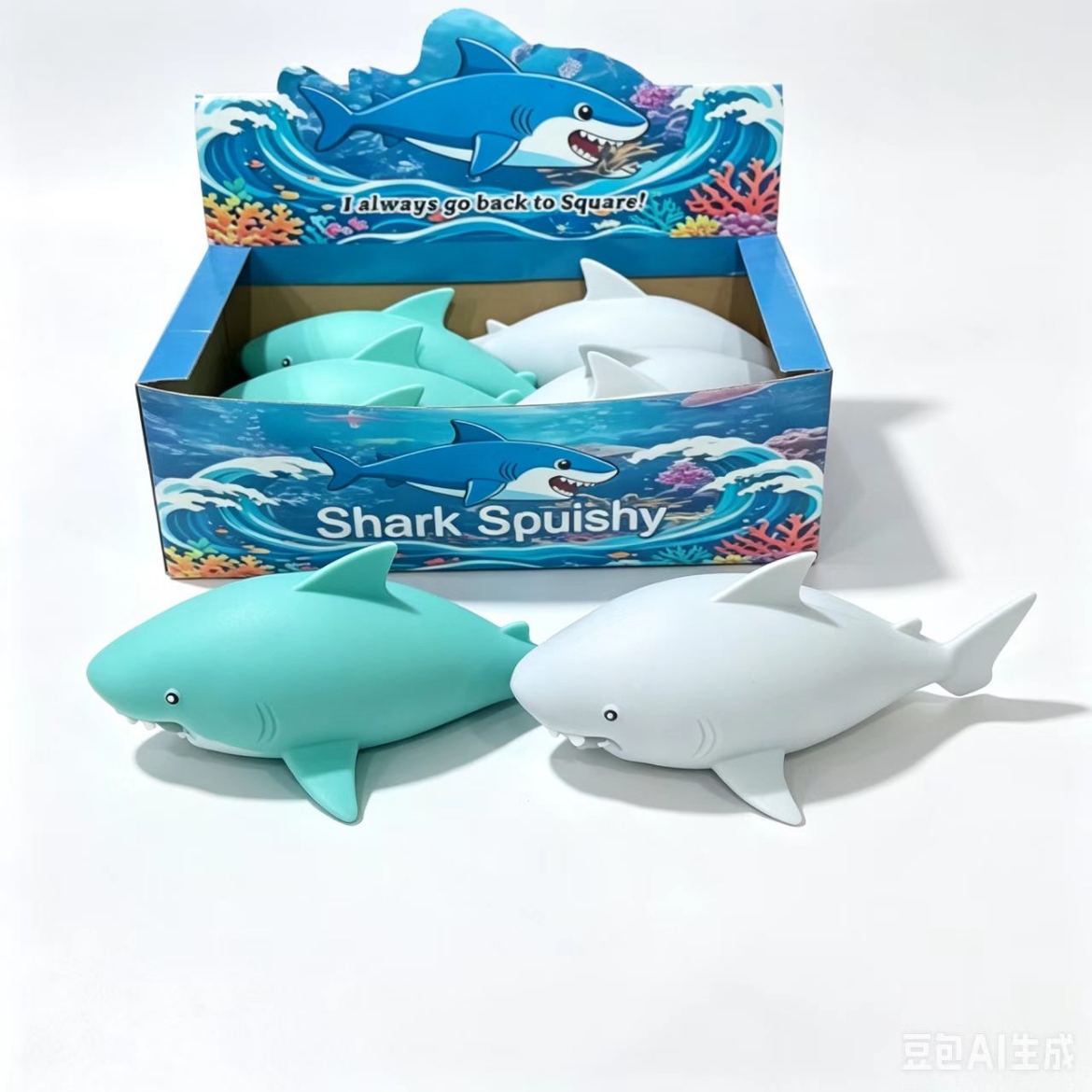 Picture of Squishy Jumbo Shark assorted ( ONLY SOLD in Display of 8 )