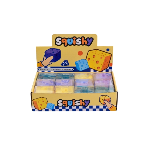Picture of Squishy Maltose 6cm Cheese Block assorted ( ONLY SOLD in Display of 12 )