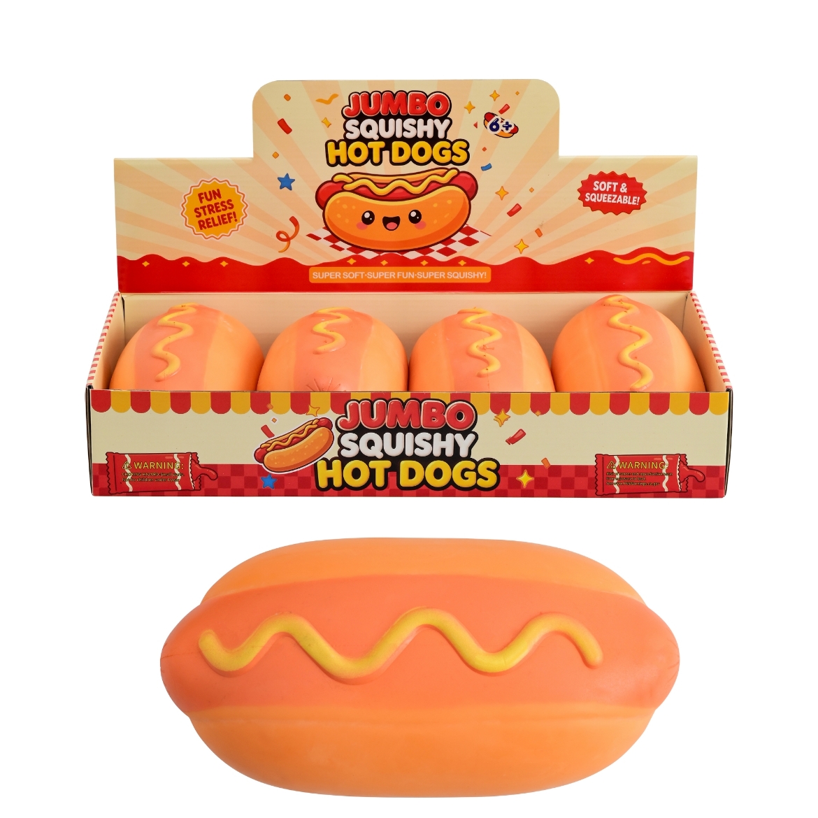 Picture of Squishy Jumbo Hot Dog ( ONLY SOLD in Display of 4 )