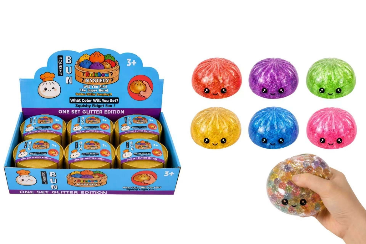 Picture of Squishy Mystery Glitter Bead Filled Dumpling assorted ( ONLY SOLD in Display of 12 ) - SOLD OUT !!