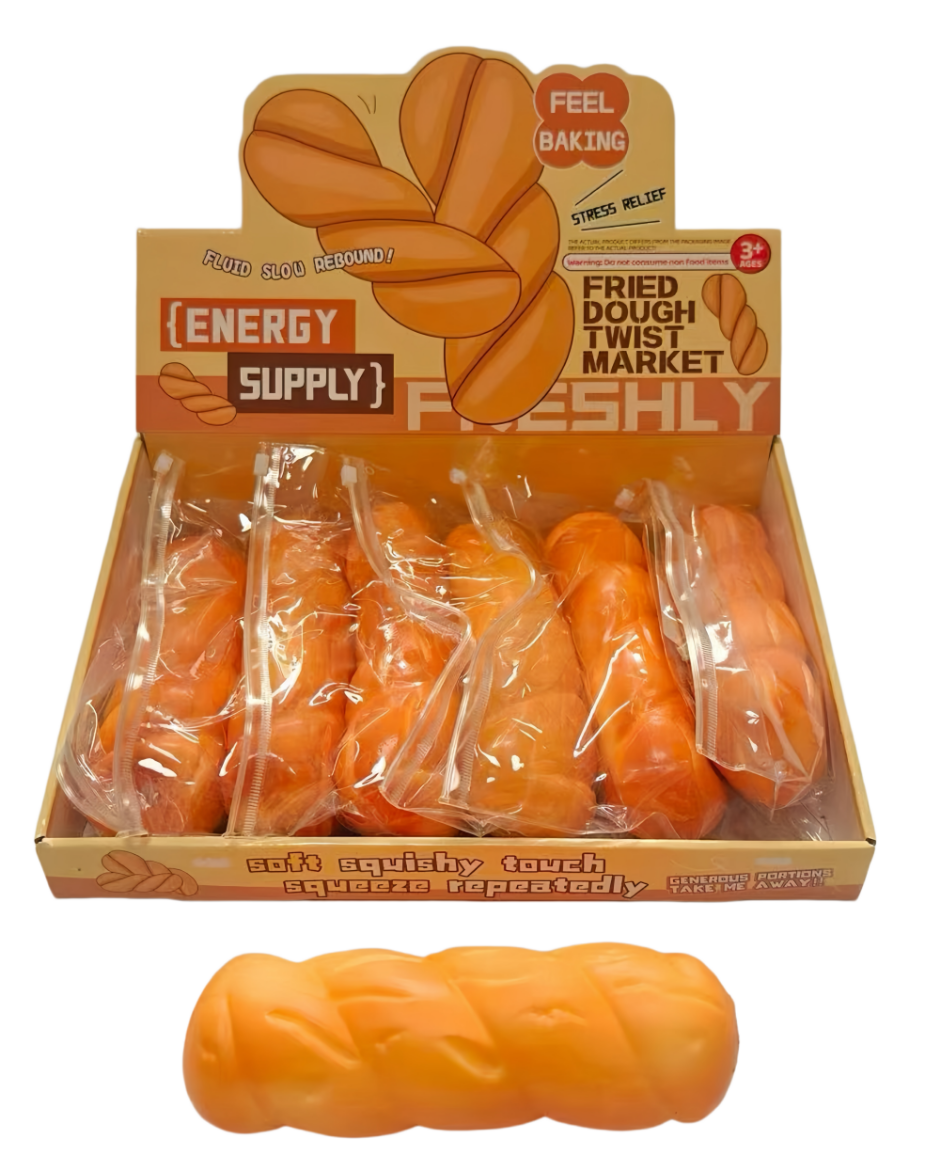Picture of Squishy Jumbo Twist Bread Loaf ( ONLY SOLD in Display of 6 )