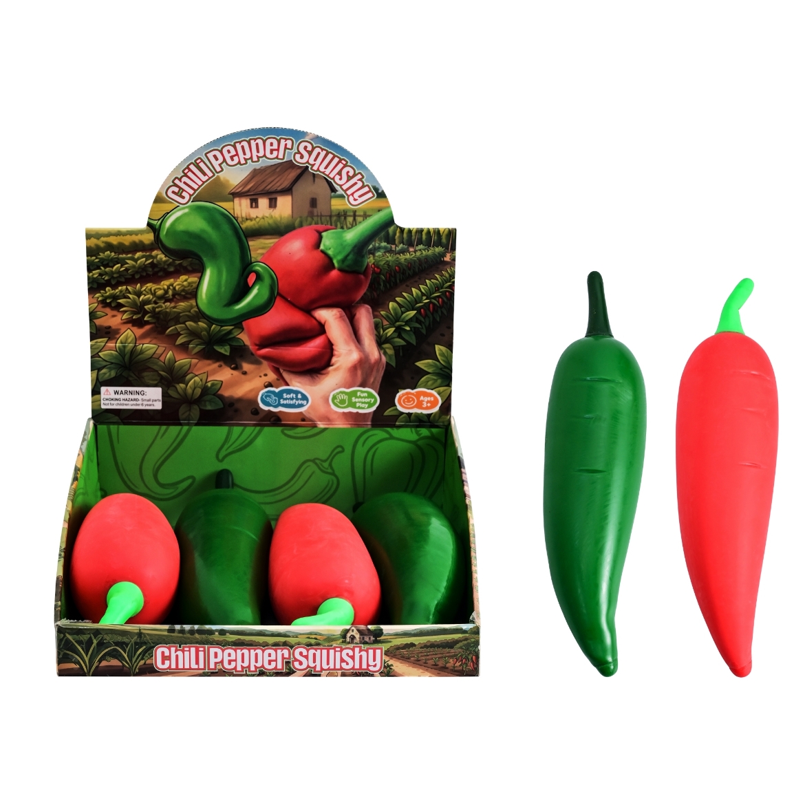Picture of Squishy Jumbo Cayenne Peppers assorted ( ONLY SOLD in Display of 6 )