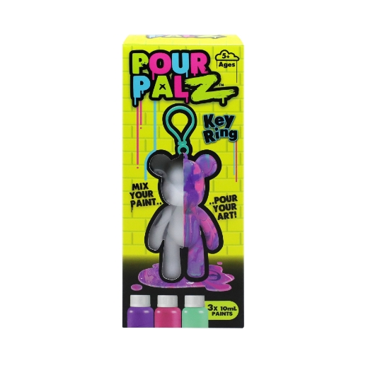 Picture of Pour Palz Mini Paint Bear Keychain Wave 2 assorted ( ONLY SOLD in Display of 12 )