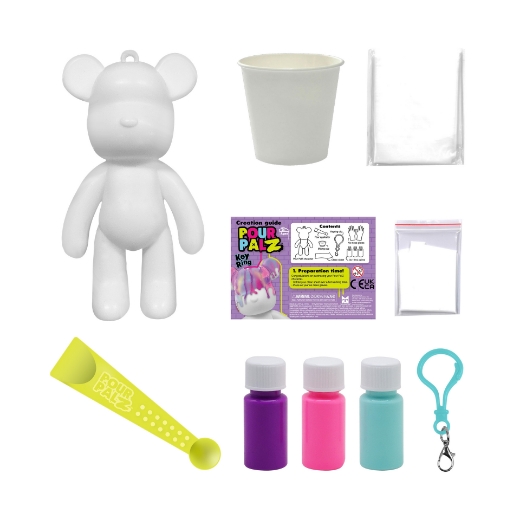 Picture of Pour Palz Mini Paint Bear Keychain Wave 2 assorted ( ONLY SOLD in Display of 12 )
