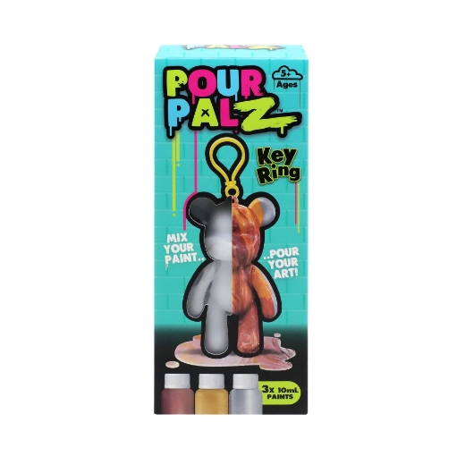 Picture of Pour Palz Mini Paint Bear Keychain Wave 2 assorted ( ONLY SOLD in Display of 12 )