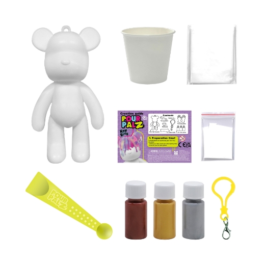 Picture of Pour Palz Mini Paint Bear Keychain Wave 2 assorted ( ONLY SOLD in Display of 12 )