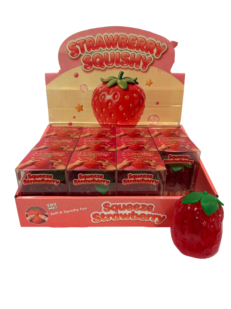 Picture of Squishy Coconut Oil Strawberry ( ONLY SOLD in Display of 12 )