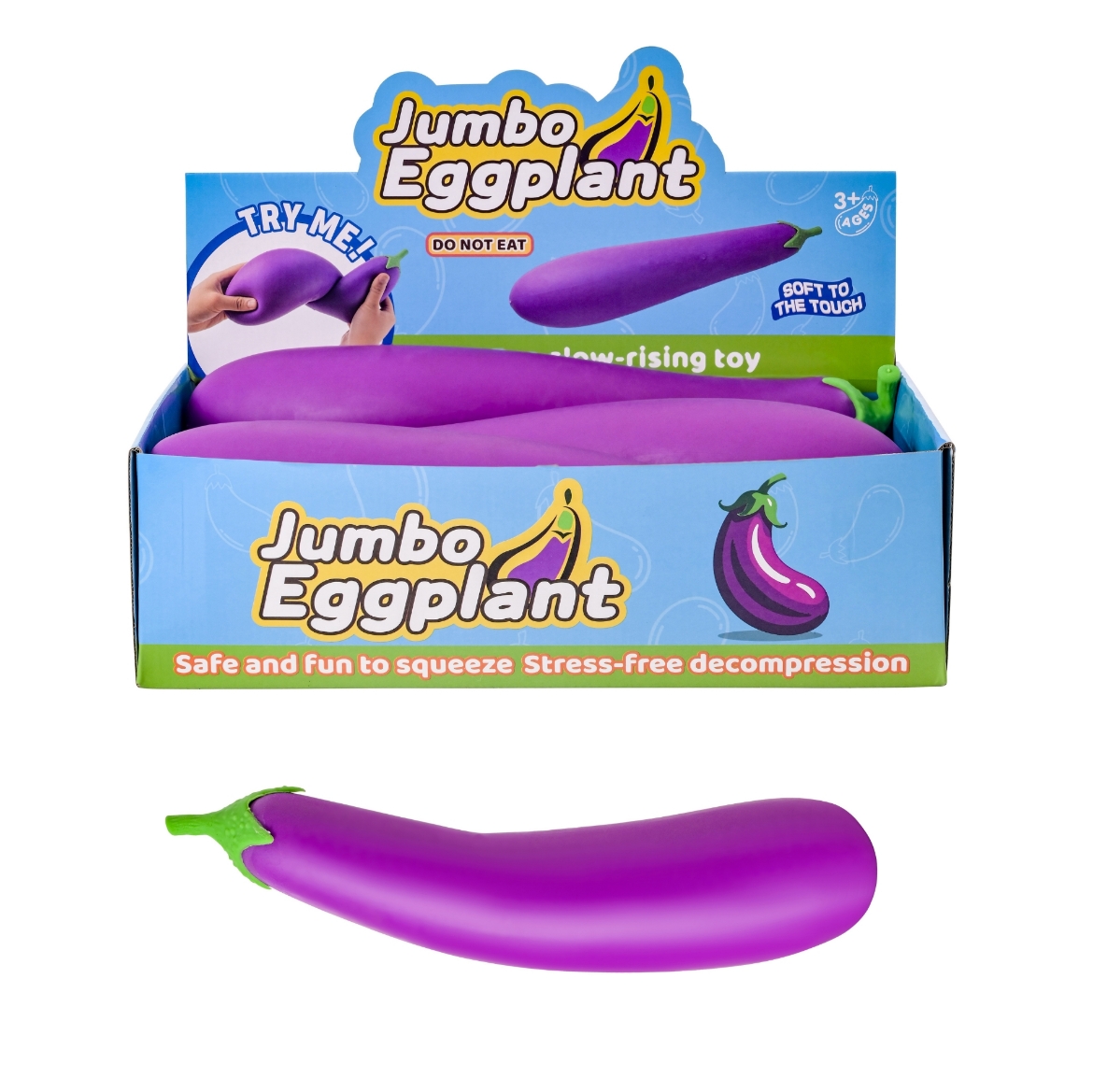 Picture of Squishy Jumbo Eggplant ( ONLY SOLD in Display of 6 )
