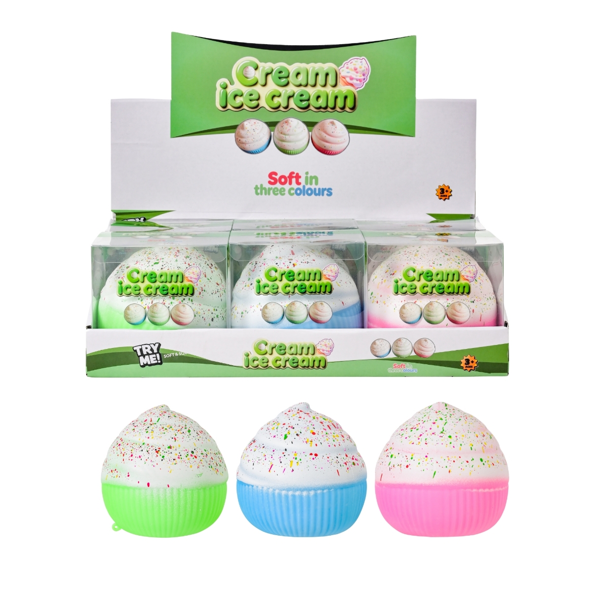 Picture of Squishy Jumbo Cupcake assorted ( ONLY SOLD IN A DISPLAY OF 6 )