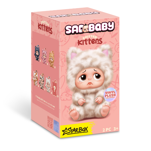 Picture of STAR BOX Sad Baby - Kittens Keychains Blind Box Series 1 assorted ( ONLY SOLD in Display of 6 )