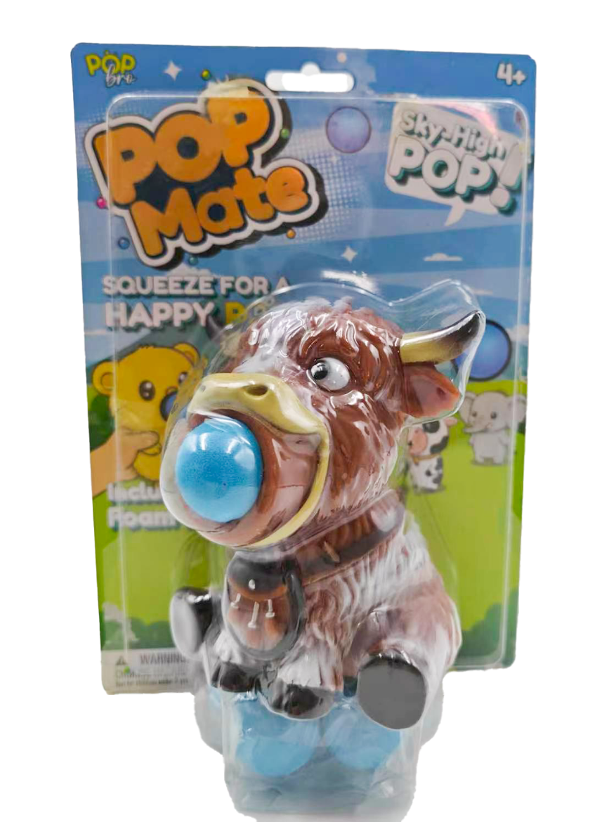 Picture of PopMate Highland Cow with 6 EVA Balls