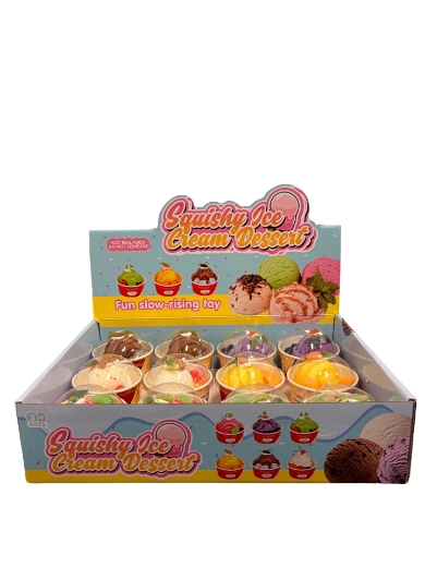 Picture of Squishy Ice Cream Deserts in Tub assorted ( ONLY SOLD in Display of 12 )