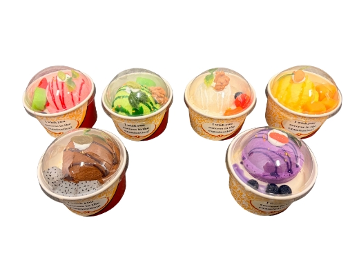 Picture of Squishy Ice Cream Deserts in Tub assorted ( ONLY SOLD in Display of 12 )