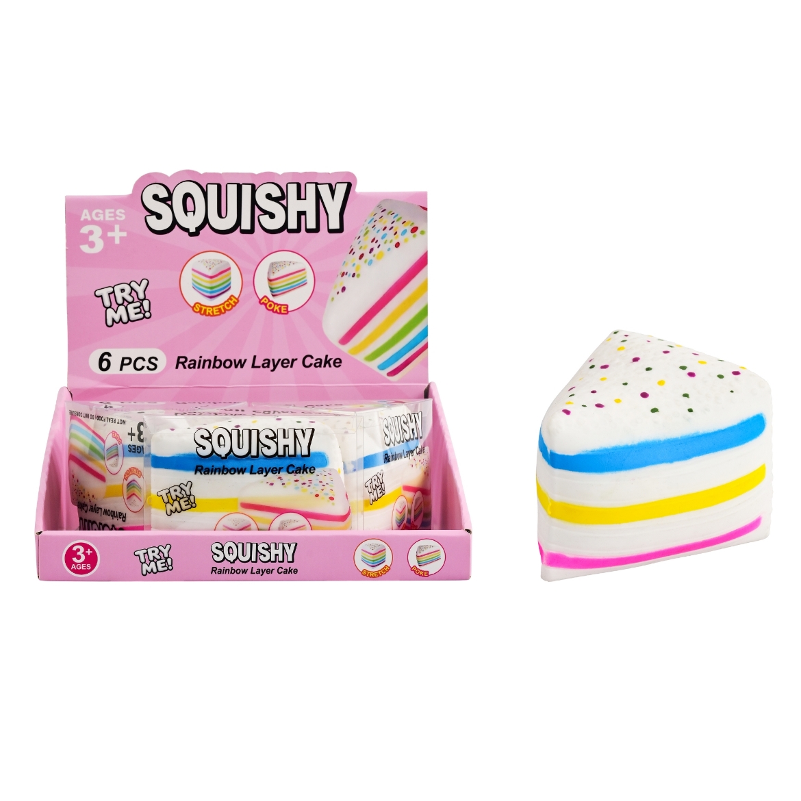 Picture of Squishy Jumbo Cake Slice ( ONLY SOLD in Display of 6 )