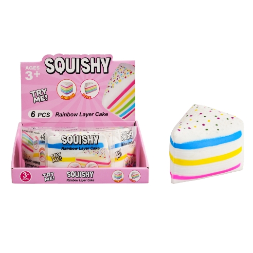 Picture of Squishy Jumbo Cake Slice ( ONLY SOLD in Display of 6 )