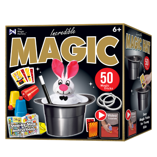 Picture of The Magic Factory Incredible Magic - Magic Hat 50 Tricks with Plush Bunny