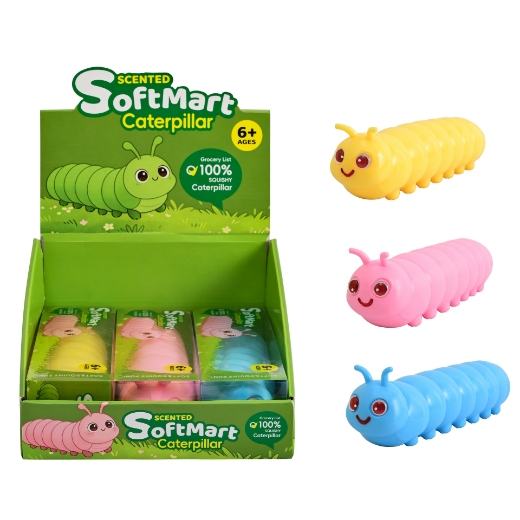 Picture of Squishy Jumbo 26cm Caterpillar  ( ONLY SOLD in Display of 6 )